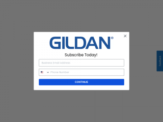 gildan.com screenshot
