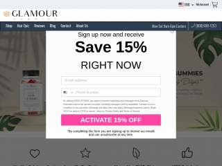 glamourgummies.com screenshot