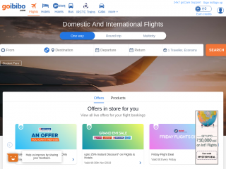 goibibo.com screenshot