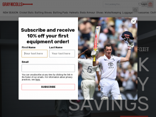 gray-nicolls.co.uk screenshot