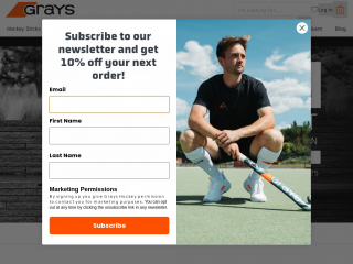 grays-hockey.com screenshot