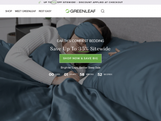 greenleaflinens.com screenshot