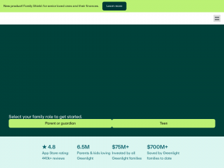 greenlightcard.com screenshot