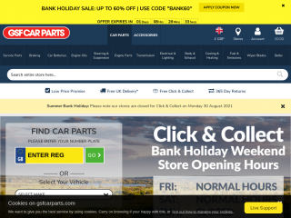 gsfcarparts.com screenshot