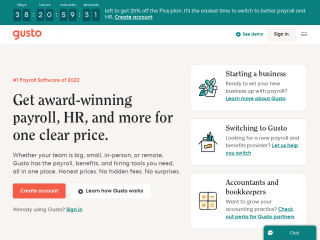 gusto.com screenshot
