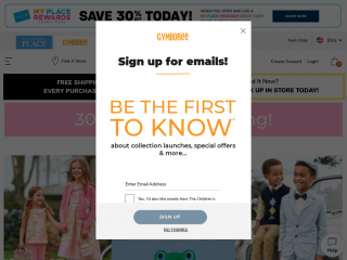 gymboree.com screenshot