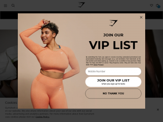 gymshark.com screenshot