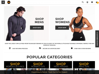 gymwear.co.uk screenshot