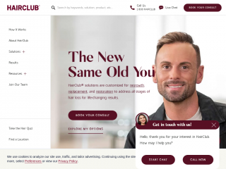 hairclub.com screenshot