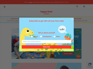 happylinencompany.co.uk screenshot