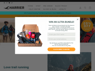 harrierrunfree.co.uk screenshot