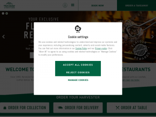 harvester.co.uk screenshot
