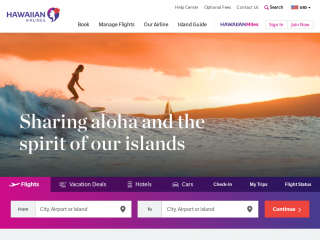 hawaiianairlines.com screenshot