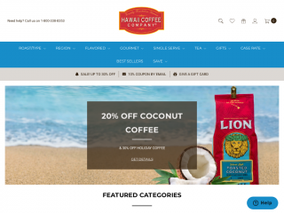 hawaiicoffeecompany.com screenshot