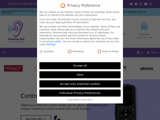 hearingaidaccessories.co.uk screenshot