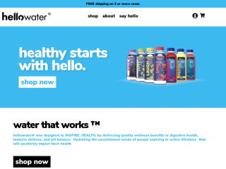 hellowater.com screenshot