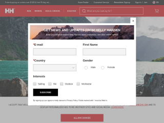 hellyhansen.com screenshot