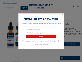 hemplandusa.com screenshot