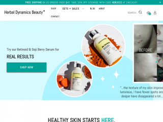 herbaldynamicsbeauty.com screenshot