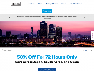 hilton.com screenshot