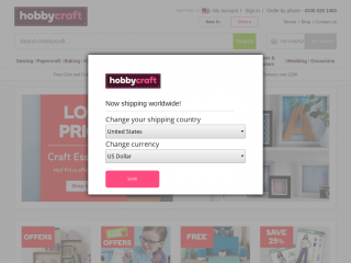 hobbycraft.co.uk screenshot