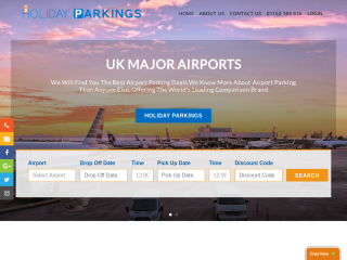 holidayparkings.co.uk screenshot