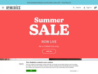 homedics.co.uk screenshot