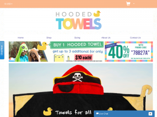 hoodedtowels.com screenshot