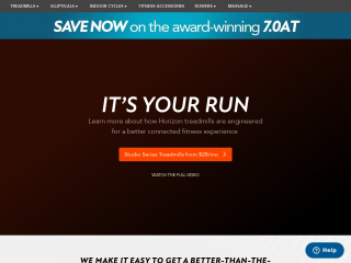 horizonfitness.com screenshot