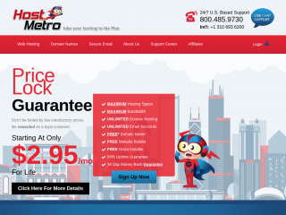 hostmetro.com screenshot