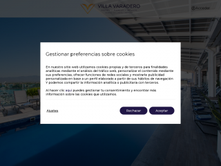 hotelvillavaradero.com screenshot
