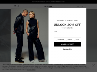 hudsonjeans.com screenshot