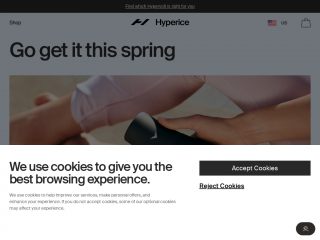 hyperice.com screenshot