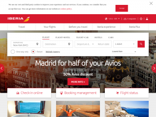 iberia.com screenshot