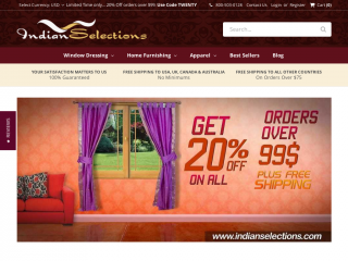 indianselections.com screenshot