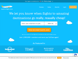 jacksflightclub.com screenshot