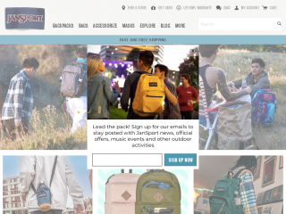 jansport.com screenshot