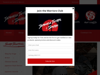 japaneseswords4samurai.com screenshot