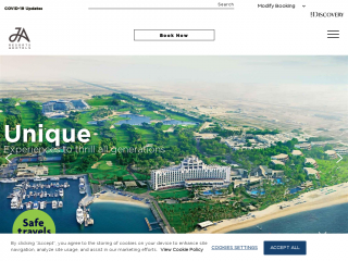 jaresortshotels.com screenshot