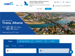 jazeeraairways.com screenshot