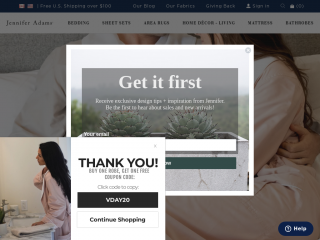 jenniferadams.com screenshot