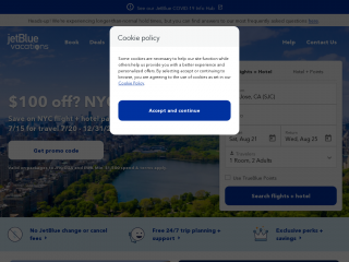 jetbluevacations.com screenshot