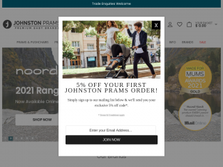 johnstonprams.com screenshot