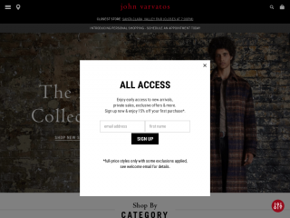 johnvarvatos.com screenshot