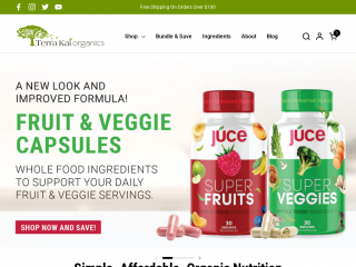 juceorganics.com screenshot