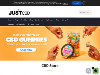 justcbdstore.uk screenshot