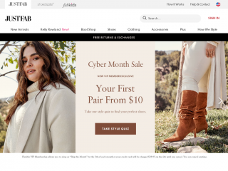 justfab.com screenshot