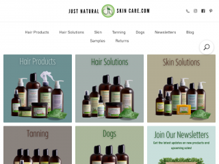 justnaturalskincare.com screenshot