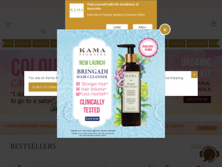 kamaayurveda.com screenshot