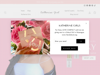 katherinecosmetics.com screenshot